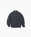 【nakedgauge】 COMFORT TOUCH DOUBLE COLLAR PULLOVER - CHARCOAL GRAY