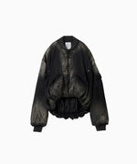 画像をギャラリービューアに読み込む, SUBLATIONS-サブレーションズのRUSTY SATIN BALLOON MA-1のBLACK公式通販サイトsession福岡セレクトショップ
