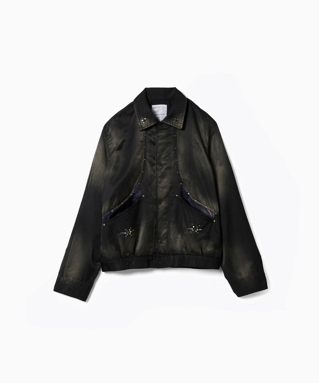 SUBLATIONS サブレーションズのRUSTY SATIN SPORTS JACKETのBLACK 公式通販サイトsession福岡セレクトショップ