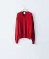 【SUBLATIONS】CASHMERE V-NECK KNIT - RED