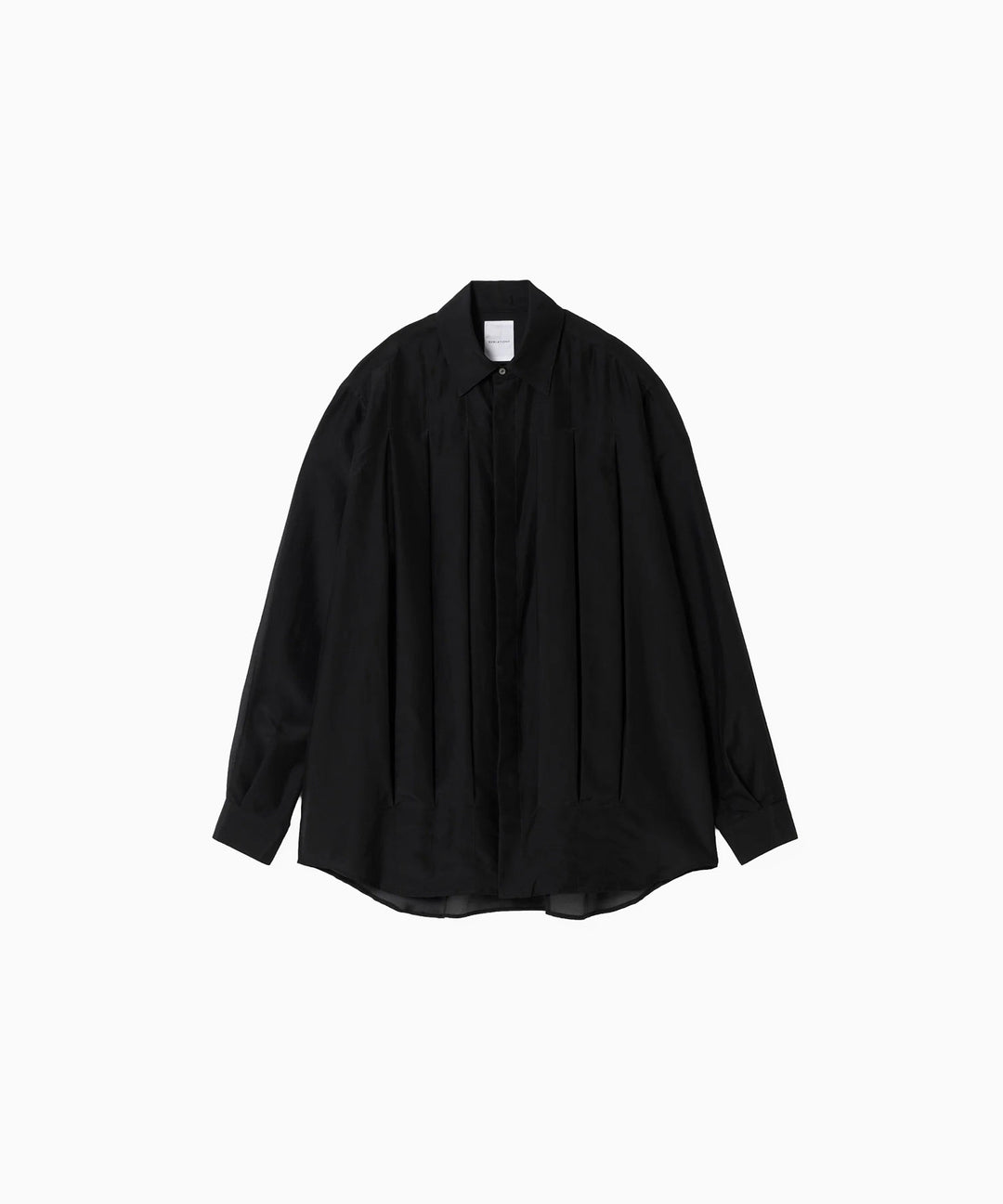 SUBLATIONS-サブレーションズのSHEER TUCK DRESS SHIRTのBLACK公式通販サイトsession福岡セレクトショップ