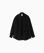 画像をギャラリービューアに読み込む, SUBLATIONS-サブレーションズのSHEER TUCK DRESS SHIRTのBLACK公式通販サイトsession福岡セレクトショップ
