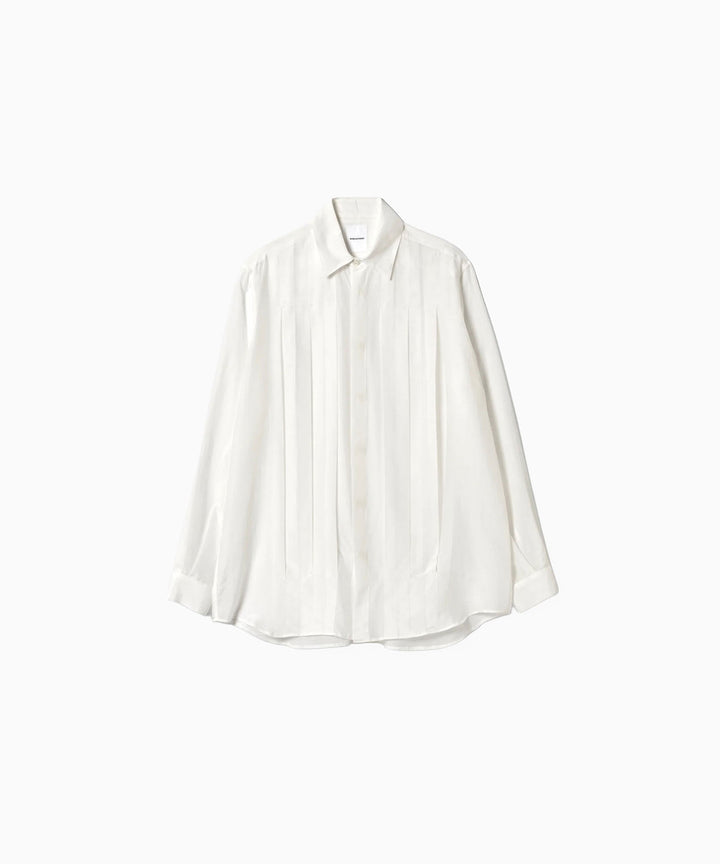 SUBLATIONS-サブレーションズのSHEER TUCK DRESS SHIRTのWHITE公式通販サイトsession福岡セレクトショップ