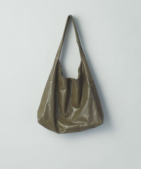 【ssstein】GOAT LEATHER SHOULDER BAG - OLIVE