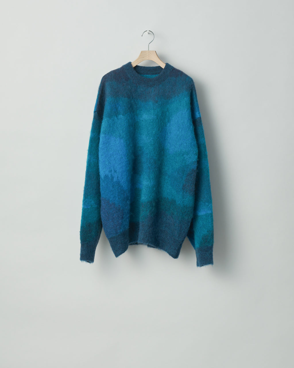 stein(シュタイン)の23AWコレクションOVERSIZED GRADATION MOHAIR LS のBLUE GREEN