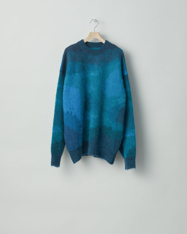 stein(シュタイン)の23AWコレクションOVERSIZED GRADATION MOHAIR LS のBLUE GREEN