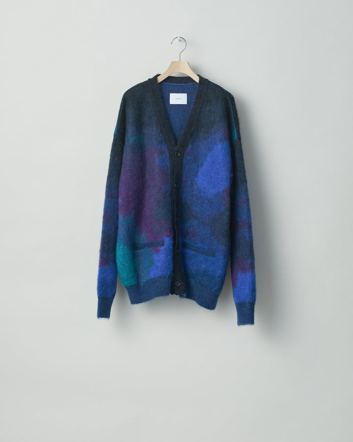 stein(シュタイン)の23AWコレクションGRADATION MOHAIR CARDIGANのBLUE BLACKstein(シュタイン)の23AWコレクションGRADATION MOHAIR CARDIGANのBLUE BLACK
