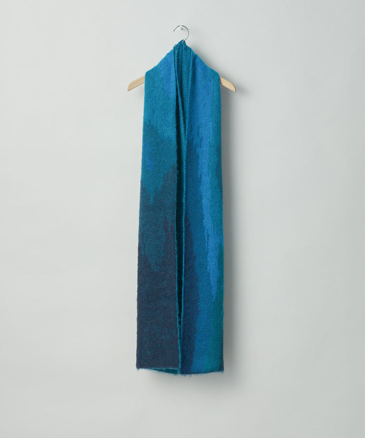 stein(シュタイン)の23AWコレクションGRADATION MOHAIR MUFFLERのBLUE GREEN sessionセッション福岡セレクトショップ 公式通販サイト