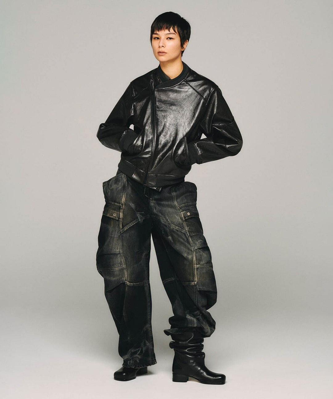 SUBLATIONS サブレーションズのDENIM BANANA CUTTING PANTSのUSED BLACK 公式通販サイトsession福岡セレクトショップ