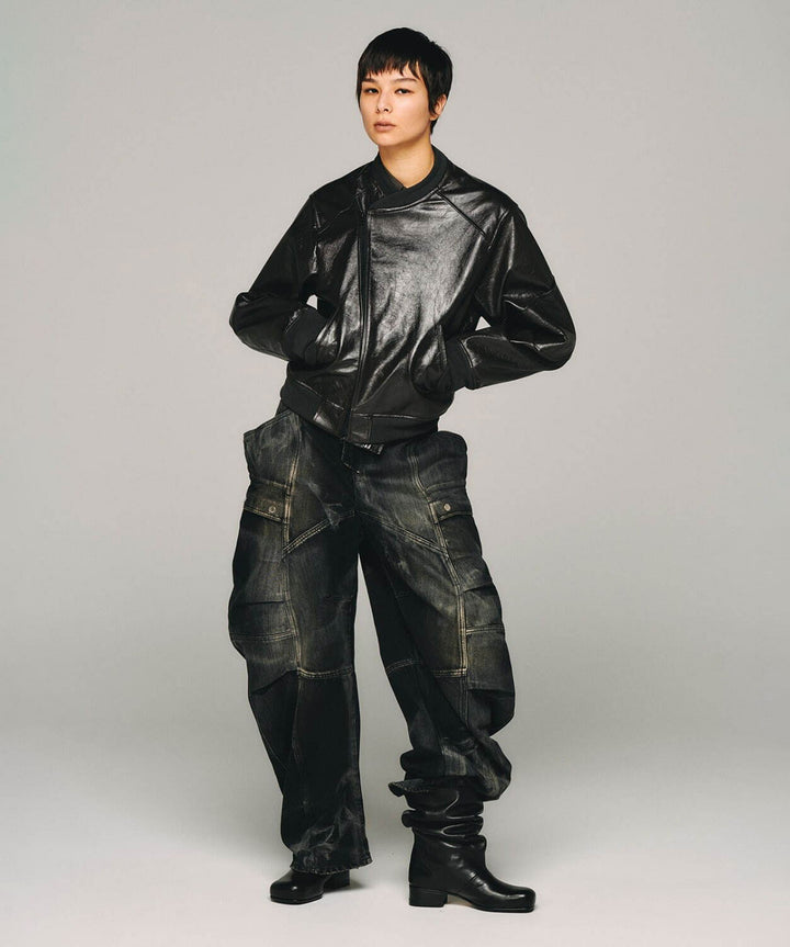 SUBLATIONS サブレーションズのDENIM BANANA CUTTING PANTSのUSED BLACK 公式通販サイトsession福岡セレクトショップ