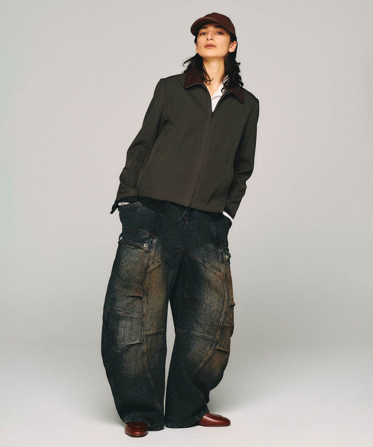 【SUBLATIONS】SASHIKO BANANA CUTTING PANTS - SASHIKO INDIGO