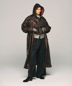 SUBLATIONS / サブレーションズ】CRACKING COATED PARKA - BROWN BASE