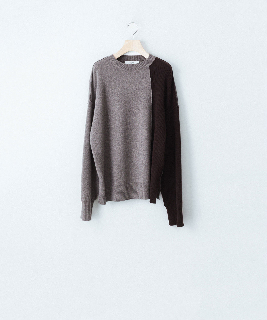 UJOH - ウジョーのCREW NECK BOX CROPPED KNITのBROWN公式通販サイトsession福岡セレクトショップ