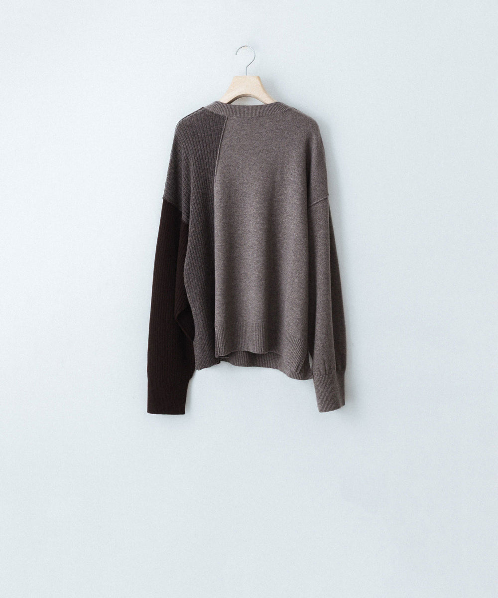 UJOH - ウジョーのCREW NECK BOX CROPPED KNITのBROWN公式通販サイトsession福岡セレクトショップ
