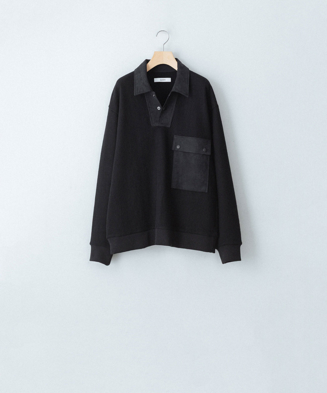 UJOH - ウジョーのPOLO COLLAR PULLOVER のBLACK公式通販サイトsession福岡セレクトショップ