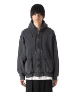 画像をギャラリービューアに読み込む, VEIN ヴェインのCO SWEAT DISTRESSED ZIP UP HOODIE - X.BLACKの公式通販サイトsession福岡セレクトショップ
