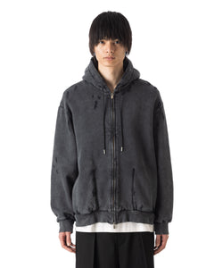 VEIN ヴェインのCO SWEAT DISTRESSED ZIP UP HOODIE - X.BLACKの公式通販サイトsession福岡セレクトショップ