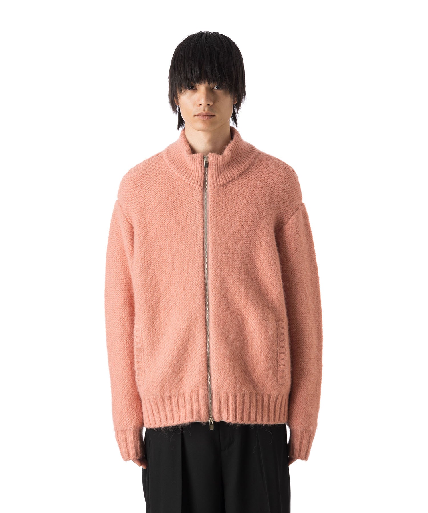 VEIN ヴェインのSHAGGY KNIT DRIVERS JACKET - PINKの公式通販サイトsession福岡セレクトショップ