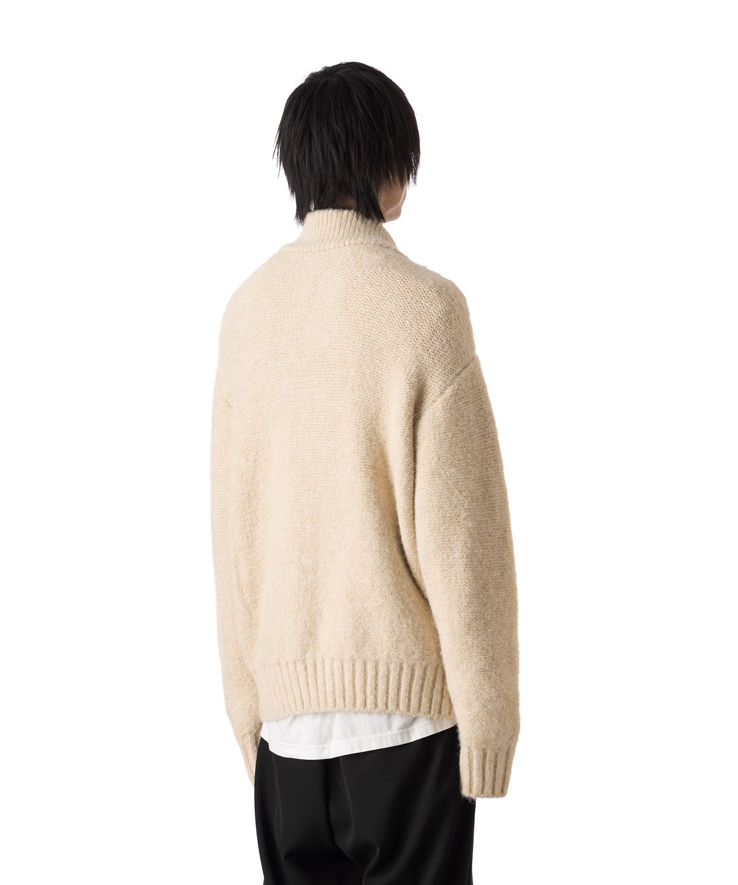 VEIN ヴェインのSHAGGY KNIT DRIVERS JACKET - OFF WHITEの公式通販サイトsession福岡セレクトショップ