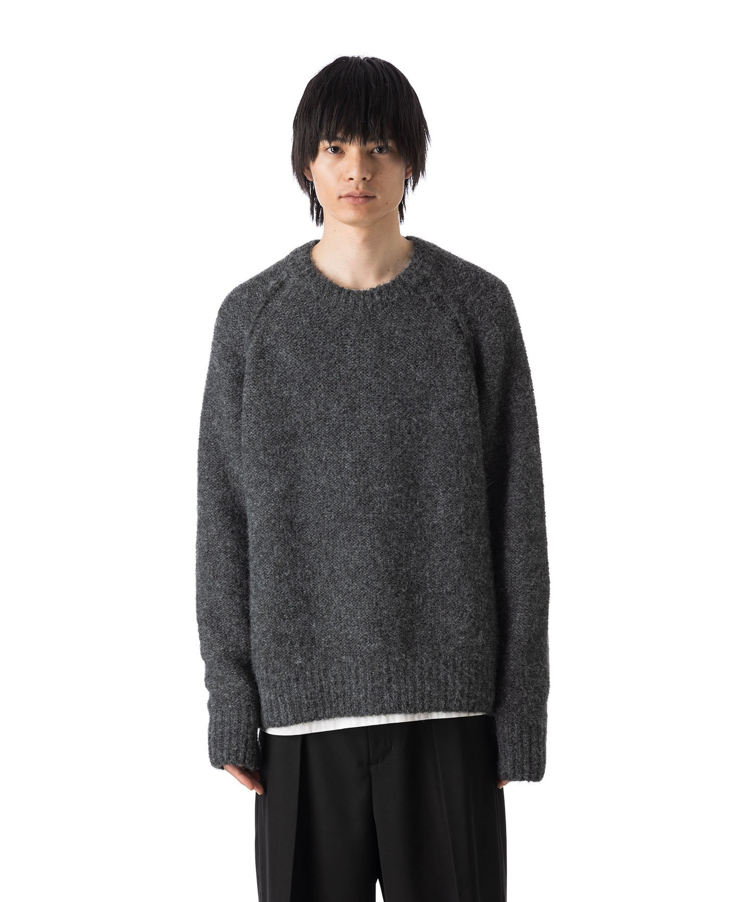 VEIN ヴェインのSHAGGY KNIT CREWNECK PULLOVER - X.GRAYの公式通販サイトsession福岡セレクトショップ