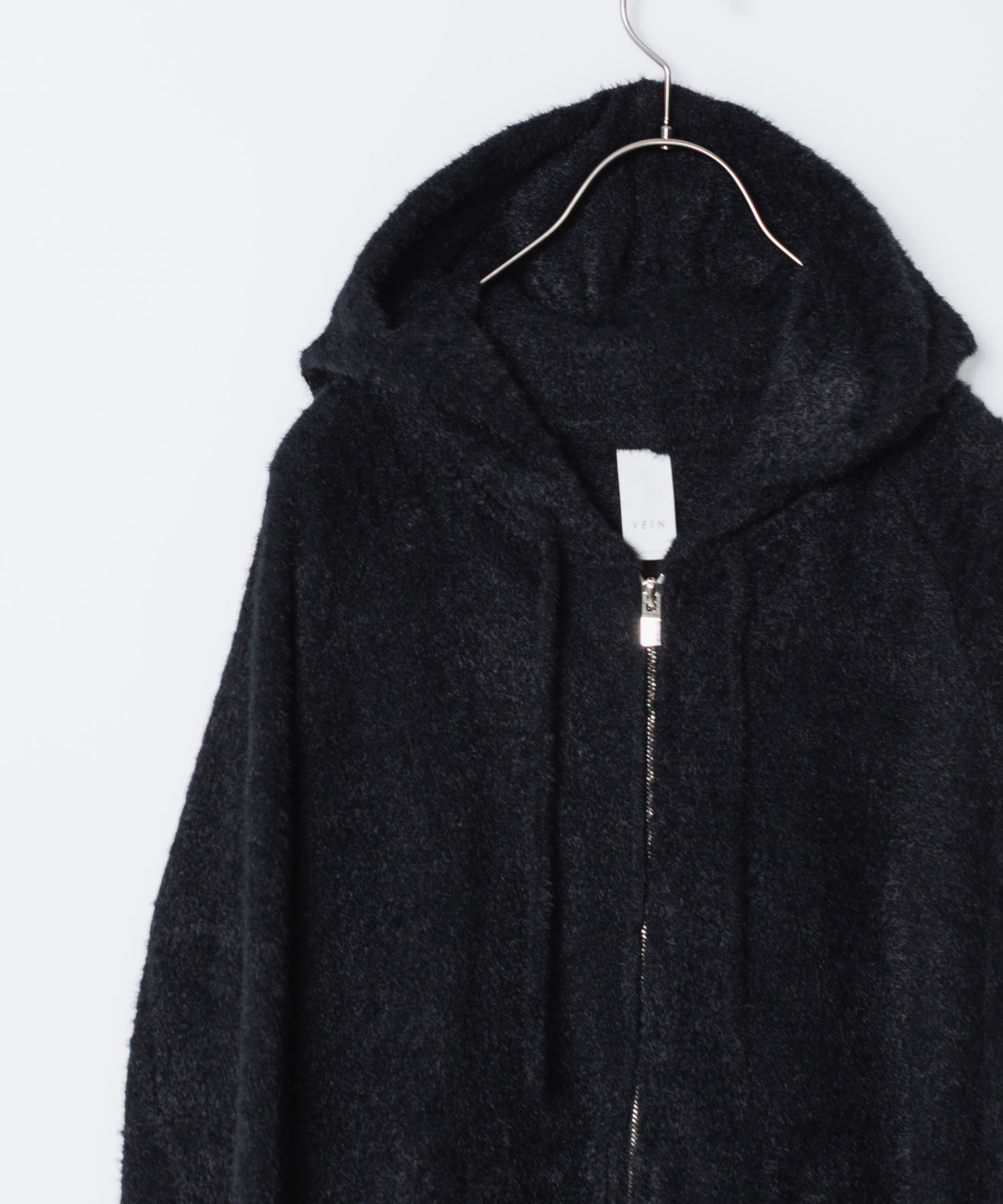 VEIN ヴェインのMALL YARN JERSEY ZIP UP HOODIE - BLACKの公式通販サイトsession福岡セレクトショップ
