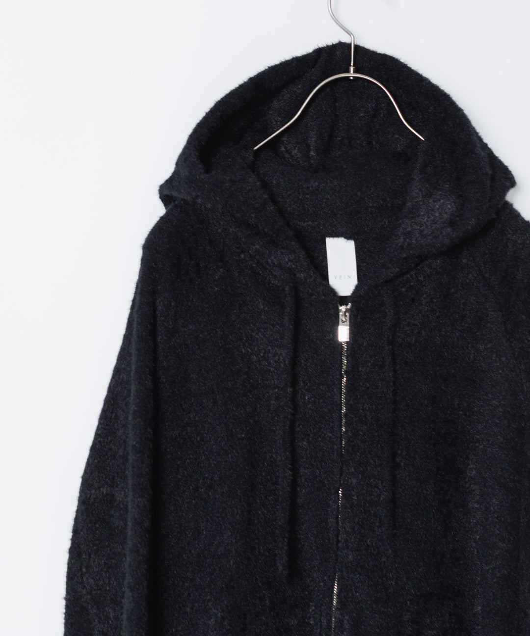 VEIN ヴェインのMALL YARN JERSEY ZIP UP HOODIE - BLACKの公式通販サイトsession福岡セレクトショップ