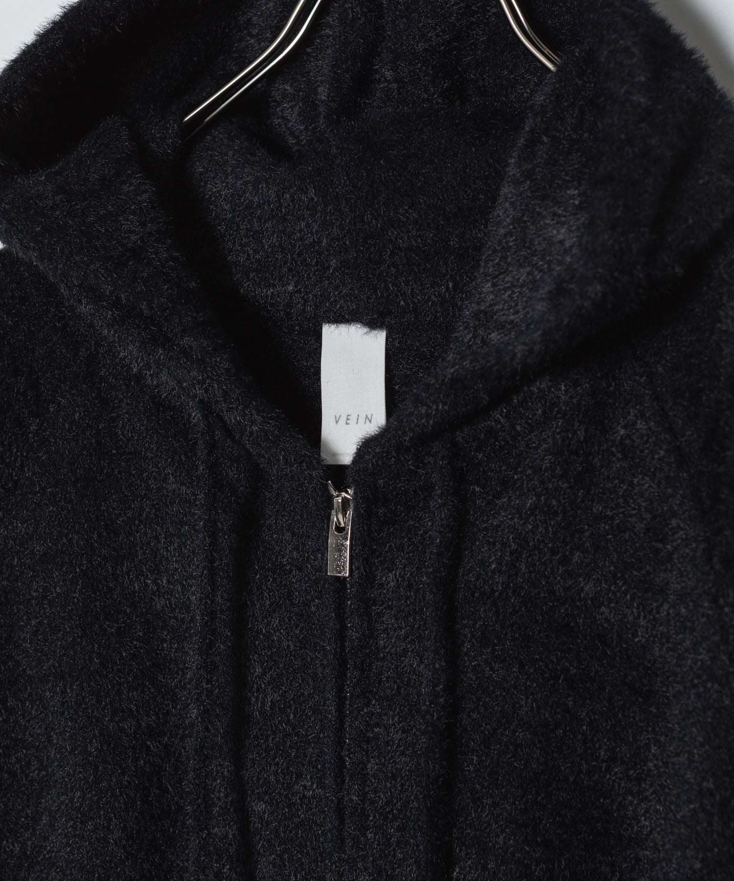 VEIN ヴェインのMALL YARN JERSEY ZIP UP HOODIE - BLACKの公式通販サイトsession福岡セレクトショップ