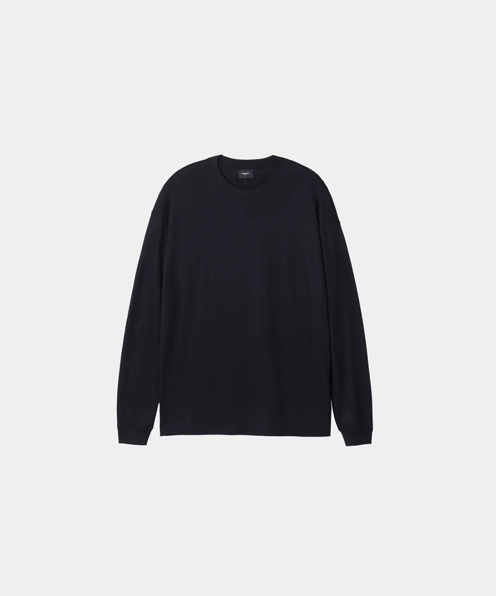 WWW - WRAPINKNOT wool wearのL/S OVERSIZED T-SHIRTのBLACK 公式通販サイトsession福岡セレクトショップ