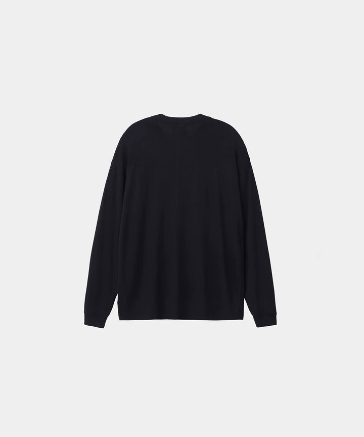 WWW - WRAPINKNOT wool wearのL/S OVERSIZED T-SHIRTのBLACK 公式通販サイトsession福岡セレクトショップ
