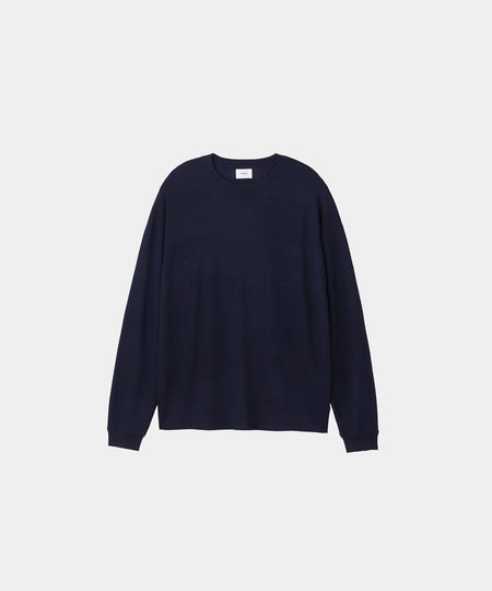 【 WWW 】L/S OVERSIZED T-SHIRT - NAVY