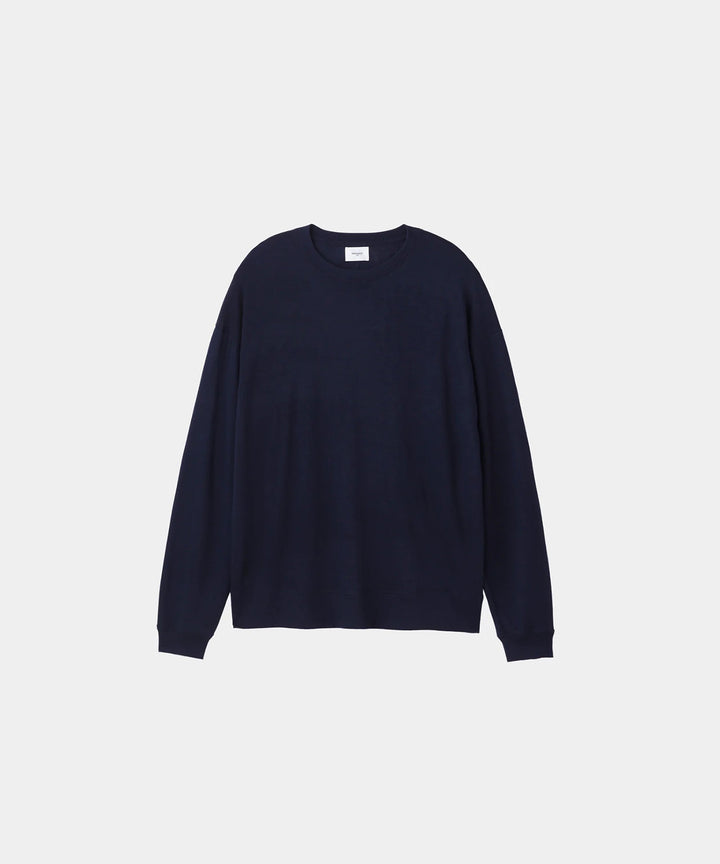 WWW - WRAPINKNOT wool wearのL/S OVERSIZED T-SHIRTのNAVY 公式通販サイトsession福岡セレクトショップ