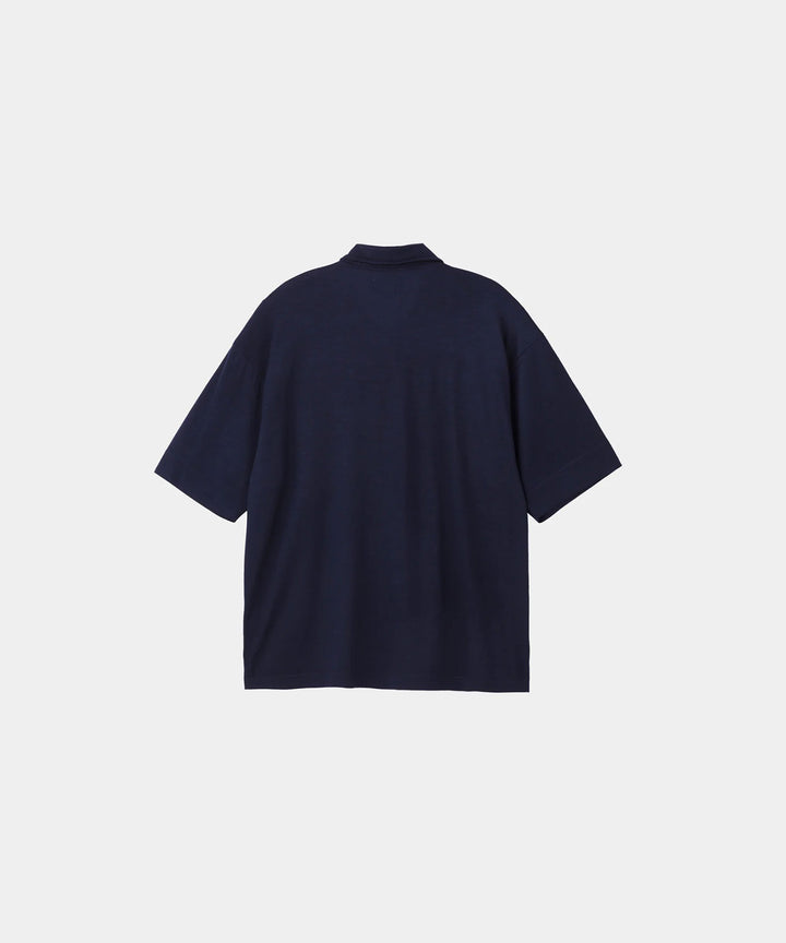 WWW WRAPINKNOT wool wearのS/S POLO SHIRTのNAVY 公式通販サイトsession福岡セレクトショップ