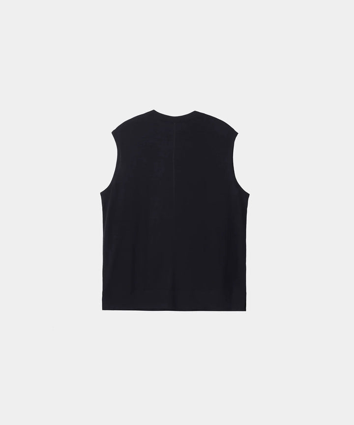 【 WWW 】SLEEVELESS PULLOVER - BLACK