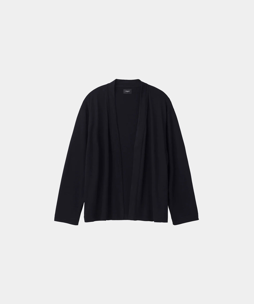 WWW - WRAPINKNOT wool wear ラッピンノットウールウェアのBUTTON-LESS CARDIGANのBLACK 公式通販サイトsession福岡セレクトショップ