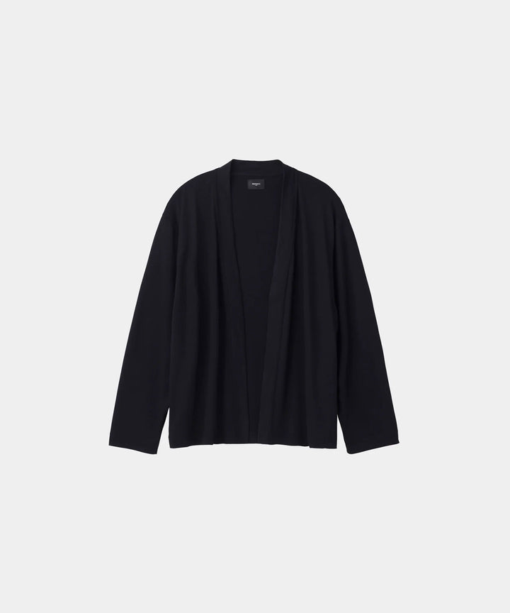 WWW - WRAPINKNOT wool wear ラッピンノットウールウェアのBUTTON-LESS CARDIGANのBLACK 公式通販サイトsession福岡セレクトショップ