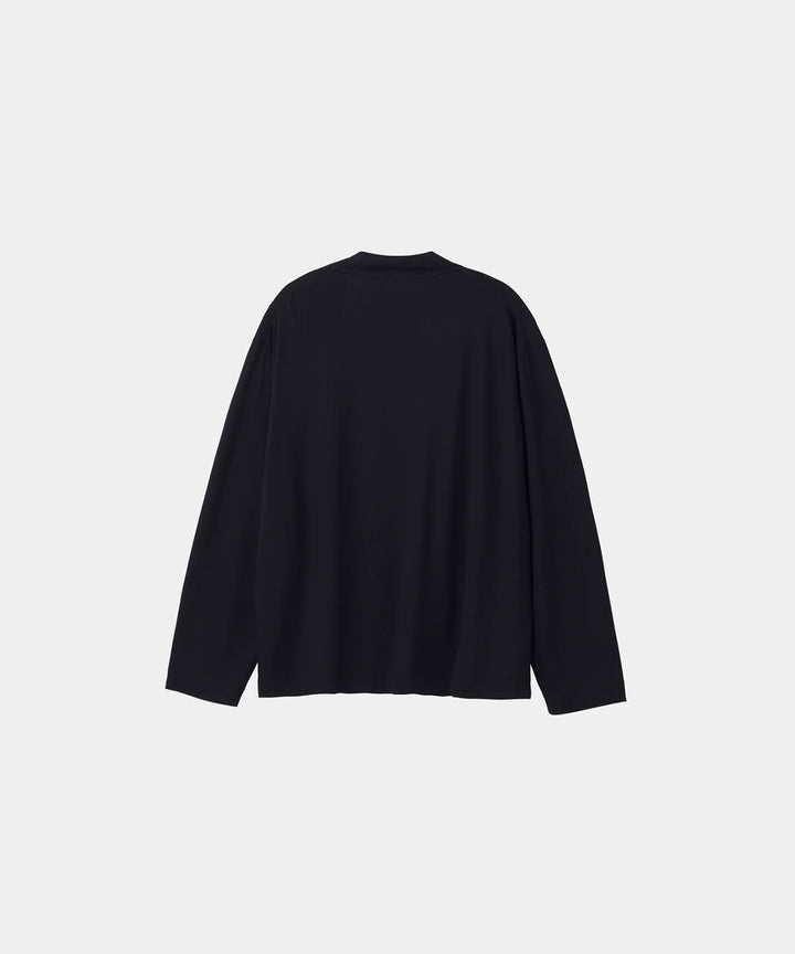 WWW - WRAPINKNOT wool wear ラッピンノットウールウェアのBUTTON-LESS CARDIGANのBLACK 公式通販サイトsession福岡セレクトショップ
