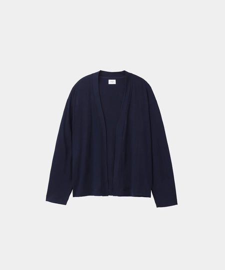 【 WWW 】BUTTON-LESS CARDIGAN - NAVY