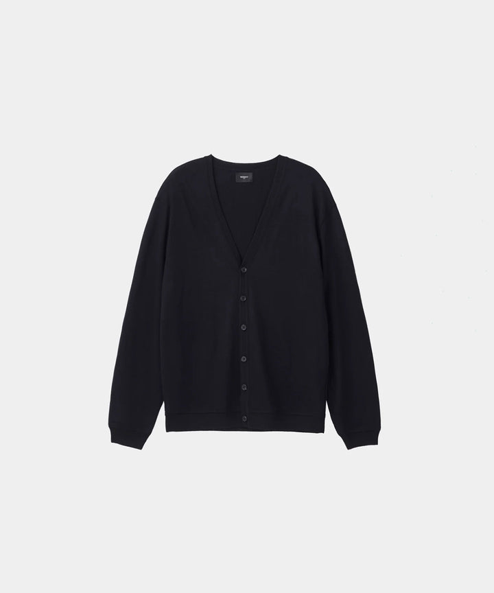 WWW - WRAPINKNOT wool wearのV-NECK CARDIGANのBLACK 公式通販サイトsession福岡セレクトショップ