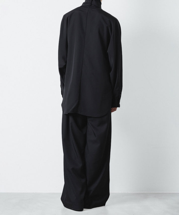 ato(アトウ)のCREPE DE CHINE SCARF SHIRT - BLACKの公式通販サイトsession福岡セレクトショップ