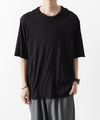 【 ATTACHMENT 】80/2 PIMA CO JERSEY OVERSIZED LAYERED S/S TEE - BLACK