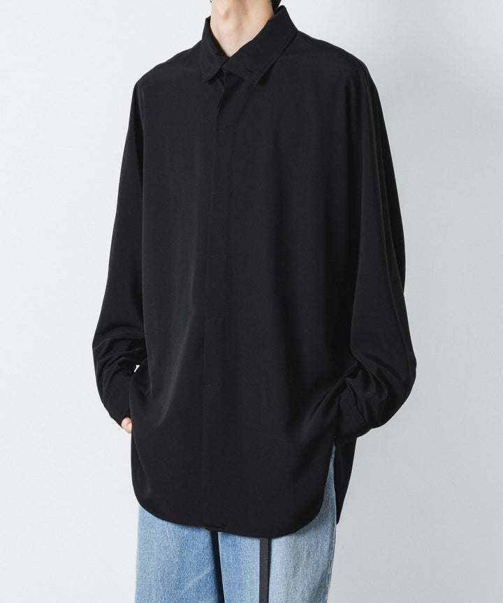 ato(アトウ)のCREPE DE CHINE SCARF SHIRT - BLACKの公式通販サイトsession福岡セレクトショップ