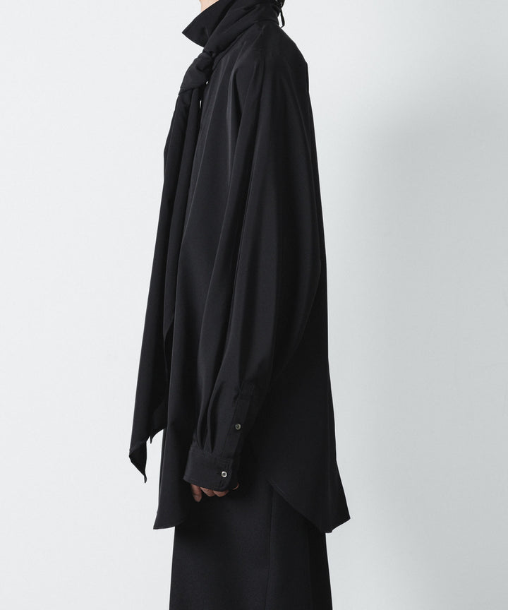 ato(アトウ)のCREPE DE CHINE SCARF SHIRT - BLACKの公式通販サイトsession福岡セレクトショップ