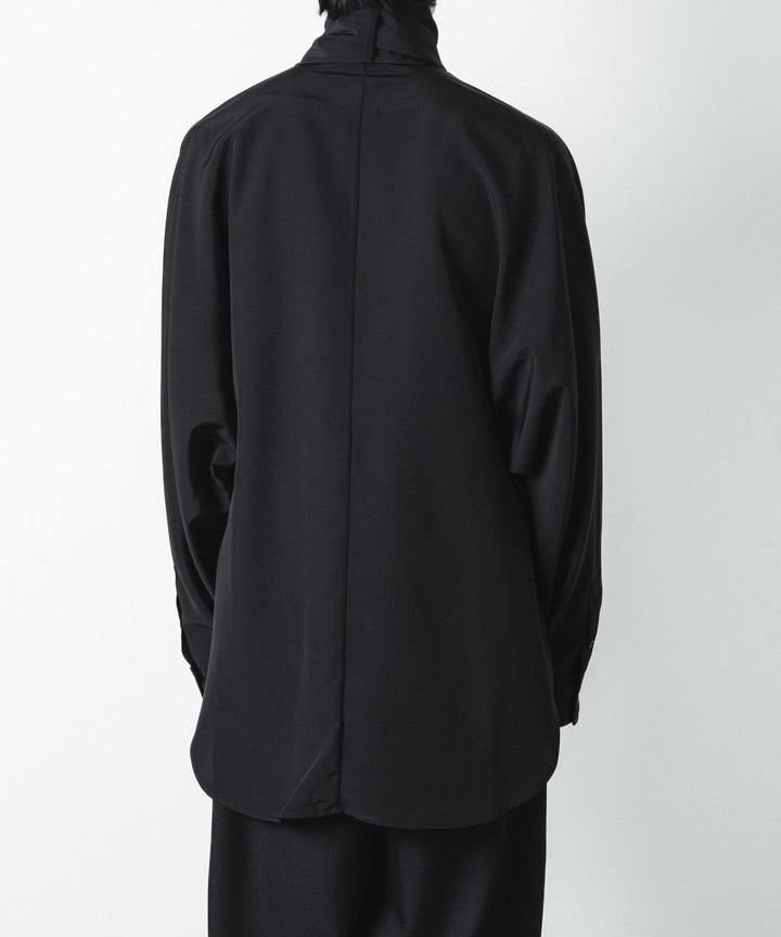 ato(アトウ)のCREPE DE CHINE SCARF SHIRT - BLACKの公式通販サイトsession福岡セレクトショップ