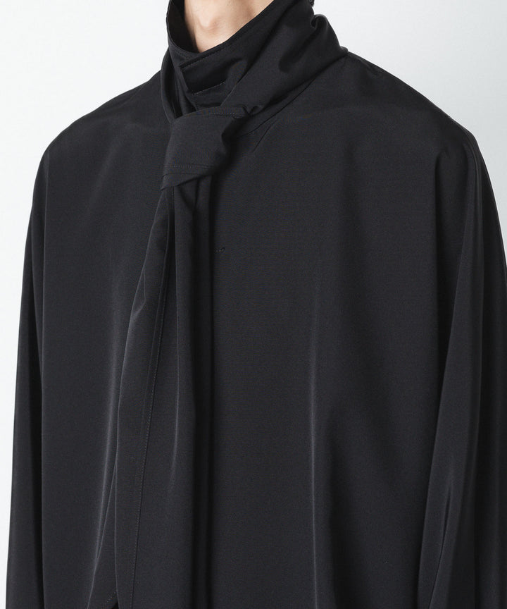 ato(アトウ)のCREPE DE CHINE SCARF SHIRT - BLACKの公式通販サイトsession福岡セレクトショップ