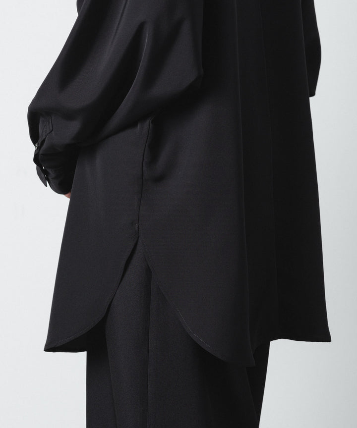 ato(アトウ)のCREPE DE CHINE SCARF SHIRT - BLACKの公式通販サイトsession福岡セレクトショップ