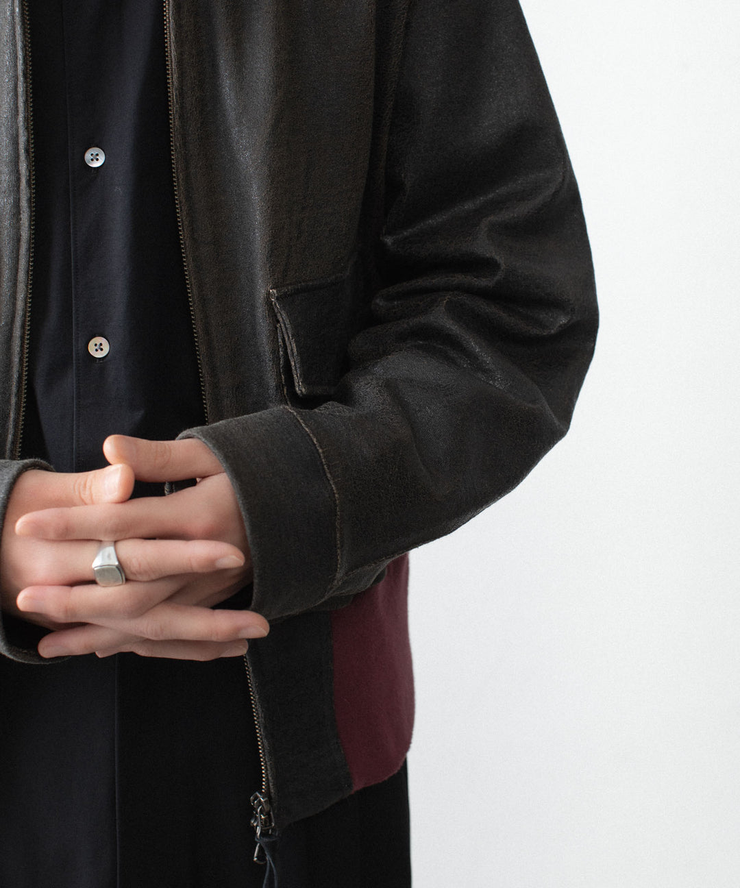 ANTHEM A アンセムエーのCRACK TERRY BLOUSONのBROWN 公式通販サイトsession福岡セレクトショップ