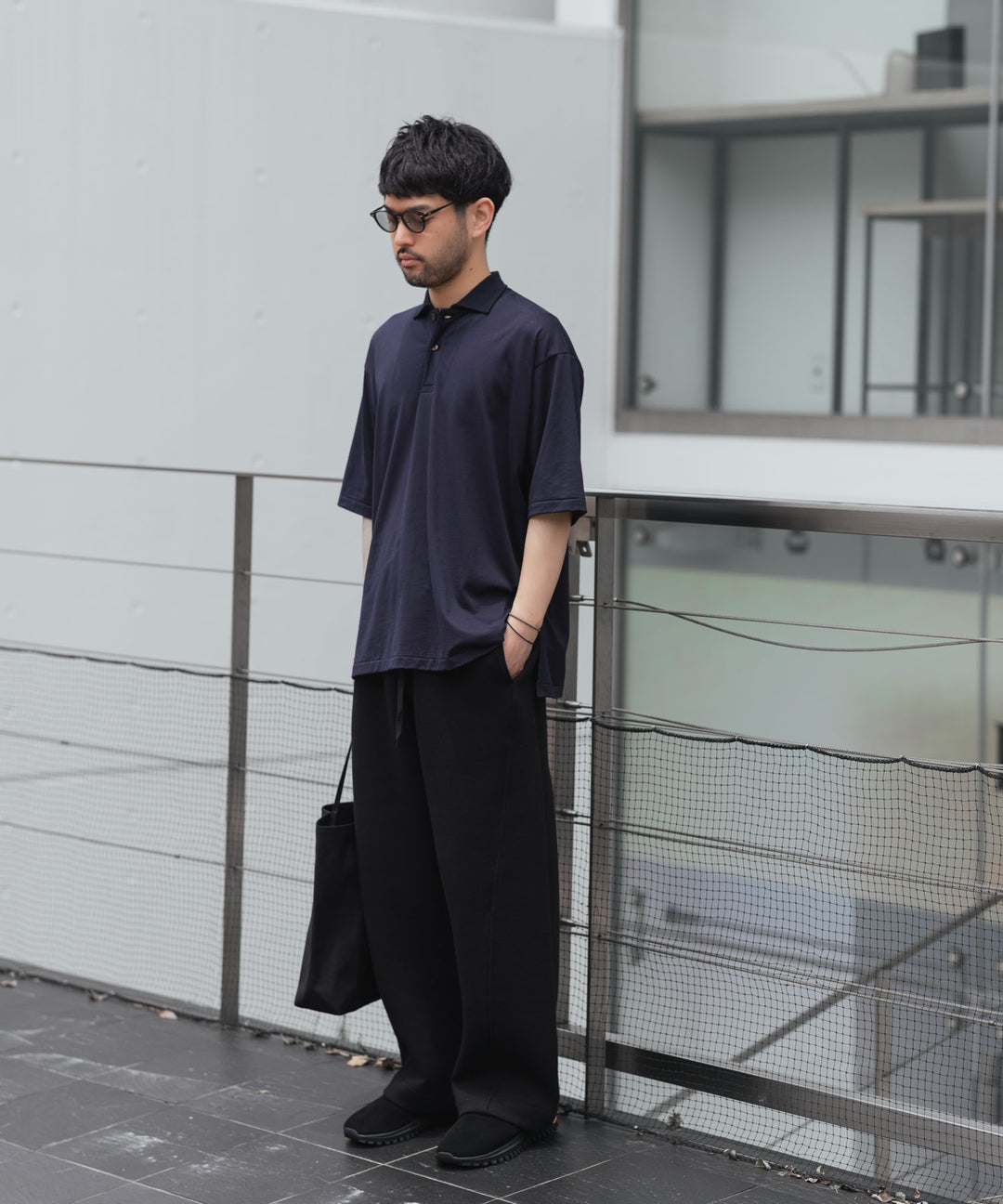 INTÉRIM(インテリム)の HYPER BIG HIGH GAUGE SUVIN JERSEY POLO SHIRT - ROYAL D.PURPLEの公式通販サイトsession福岡セレクトショップ