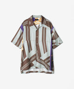 画像をギャラリービューアに読み込む, ANTHEM A-アンセムエーのCOLLAGE PRINTED OPEN COLLAR SHIRTのSAGE GREENの公式通販サイトsession福岡セレクトショップ
