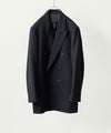 【ANTHEM A】WOOL TROPICAL SEMI-DOUBLE JACKET - BLACK