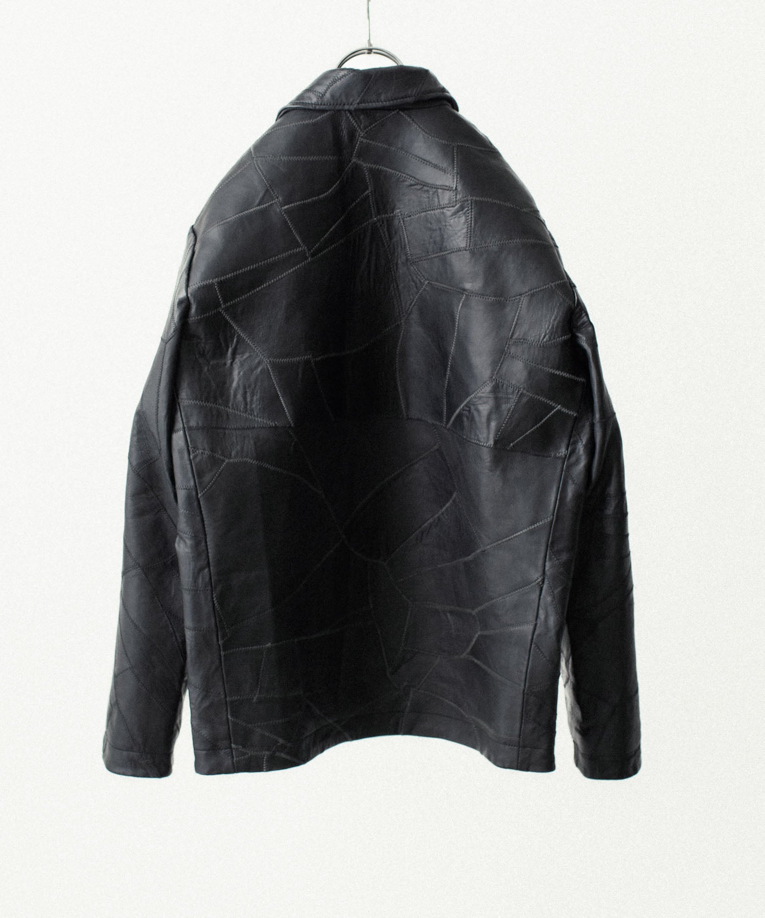 ANTHEM A / アンセムエー】COW LEATHER UNEVEN JACKET - BLACK | 公式